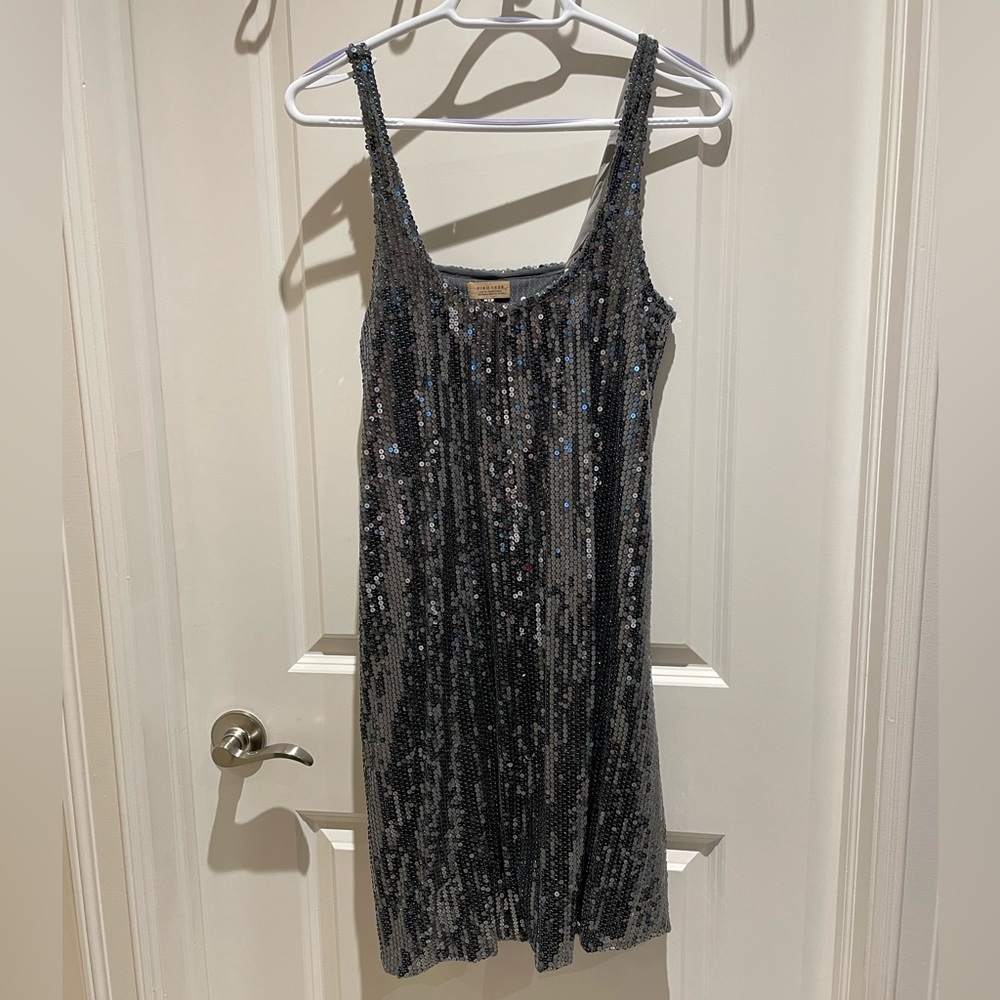 Dark silver sequin dress from urban outfitters